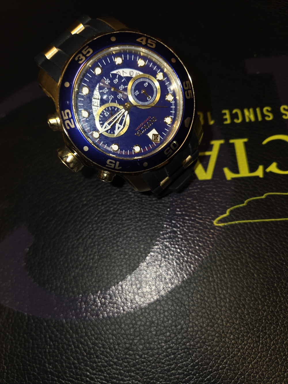 Invicta Blue and Gold Chronograph Men's Watch